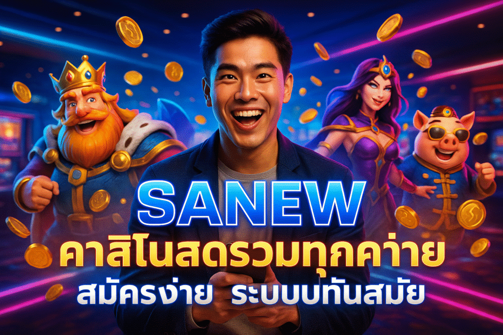 SANEW คาสิโนสดรวมทุกค่าย สมัครง่าย ระบบทันสมัย