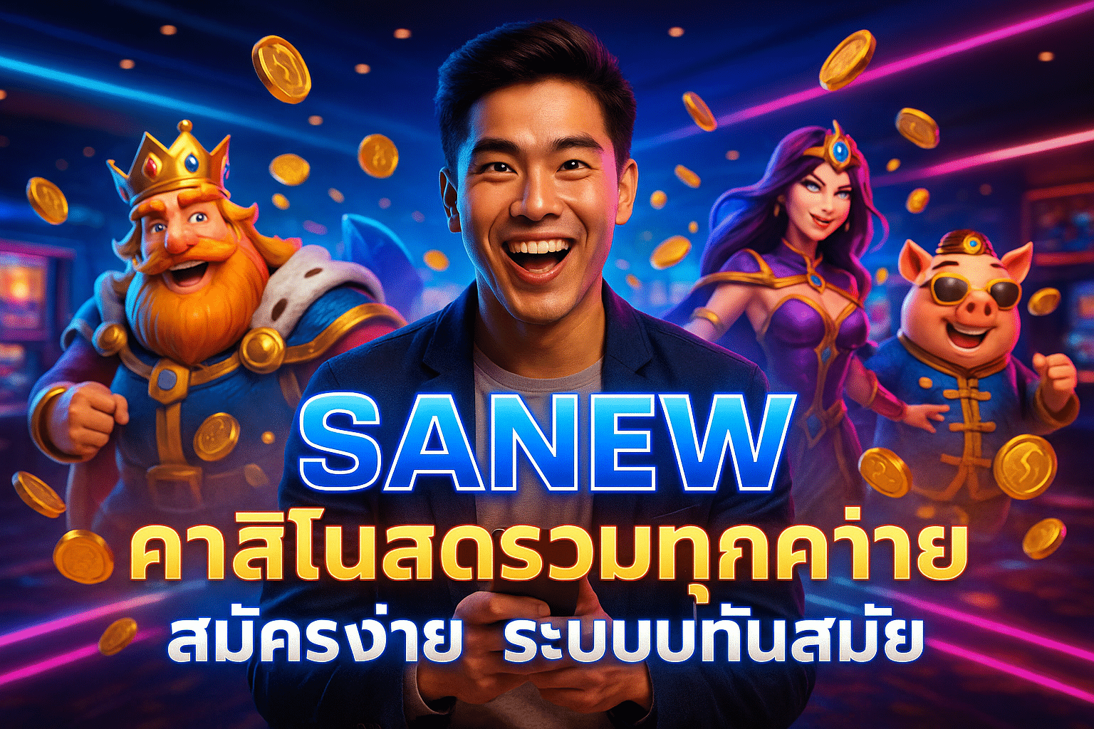 SANEW คาสิโนสดรวมทุกค่าย สมัครง่าย ระบบทันสมัย